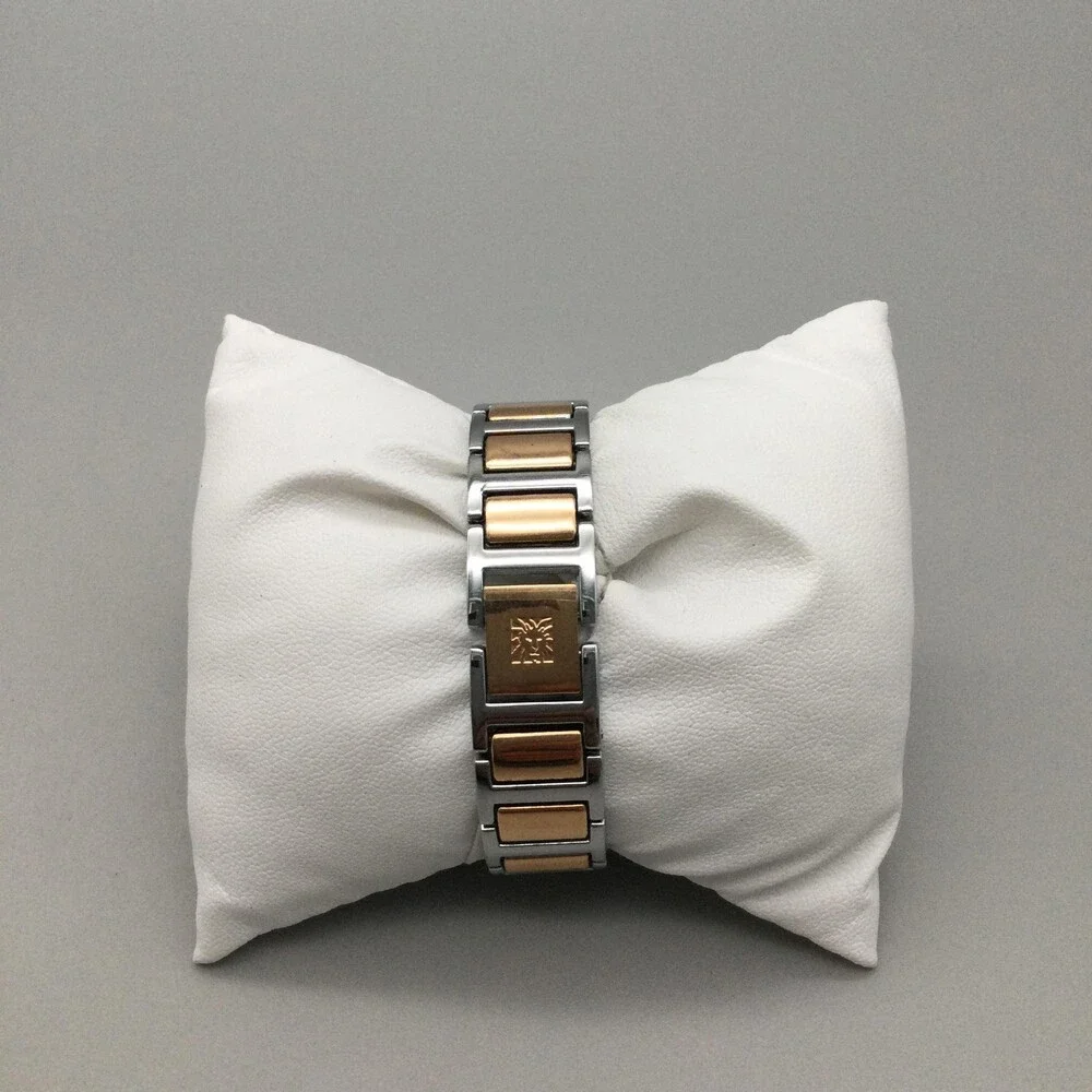 Anne Klein Womens Watch 32mm Two Tone Diamond Bracelet AK/3279 New Battery